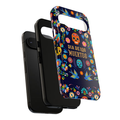 Colorful Dia de los Muertos Phone Case, Skull Design, Floral Phone Cover, Sugar Skull Accessories, Day of the Dead Gift