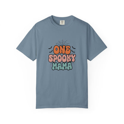 Unisex Halloween T-Shirt, One Spooky Mama Tee, Casual Fall Apparel, Gift for Moms, Halloween Festivities, Spooky Season Shirt