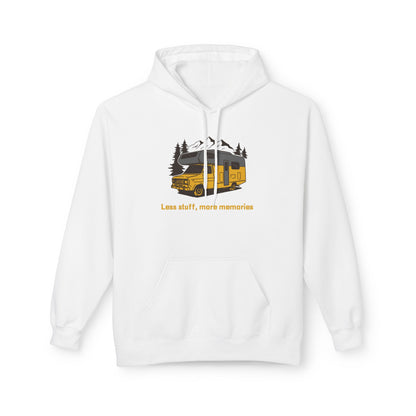 Adventure Awaits Fleece Hoodie | Cozy Travel Hoodie, Campfire Apparel, Unisex Gift, Outdoor Gear, Nature Lover Sweatshirt - MaisonThreadory