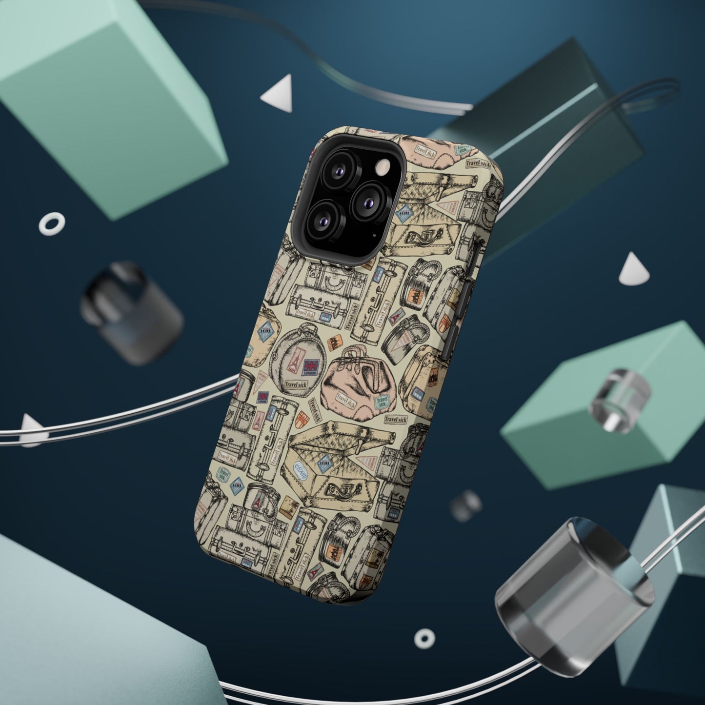 Travel-Inspired Magnetic Tough Cases, Unique Phone Accessories, Perfect for Adventurers, Great Gift for Travelers or Holidays