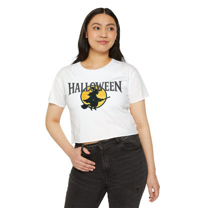 Halloween Witch Women's Festival Crop Top, Halloween Crop Tee, Witchy Outfit, Fall Fashion, Halloween Party Shirt, Cute Festival Clothing