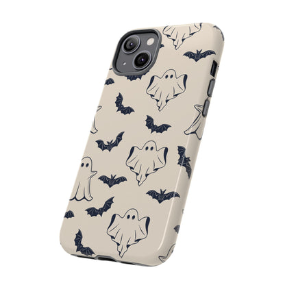 Halloween Phone Case, Ghosts and Bats, Cute Phone Cover, Spooky Accessories, Fall Decor, Gifts for Her, Halloween Party - MaisonThreadory