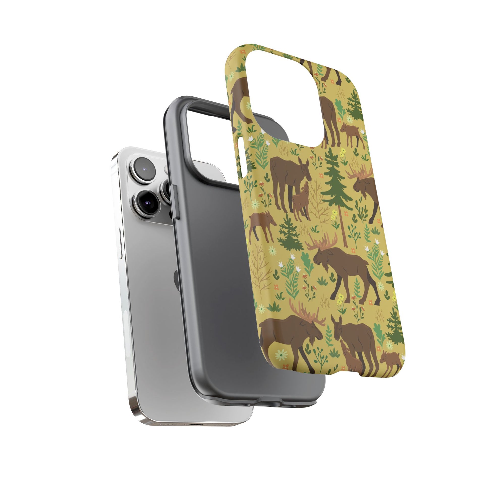 Moose Phone Case - Nature Lover's Accessory, Gifts for Outdoorsy Friends, Wildlife Decor, Eco-Friendly Cover, Forest Adventure Gear - MaisonThreadory