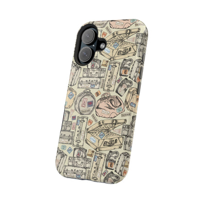 Travel-Inspired Magnetic Tough Cases, Unique Phone Accessories, Perfect for Adventurers, Great Gift for Travelers or Holidays