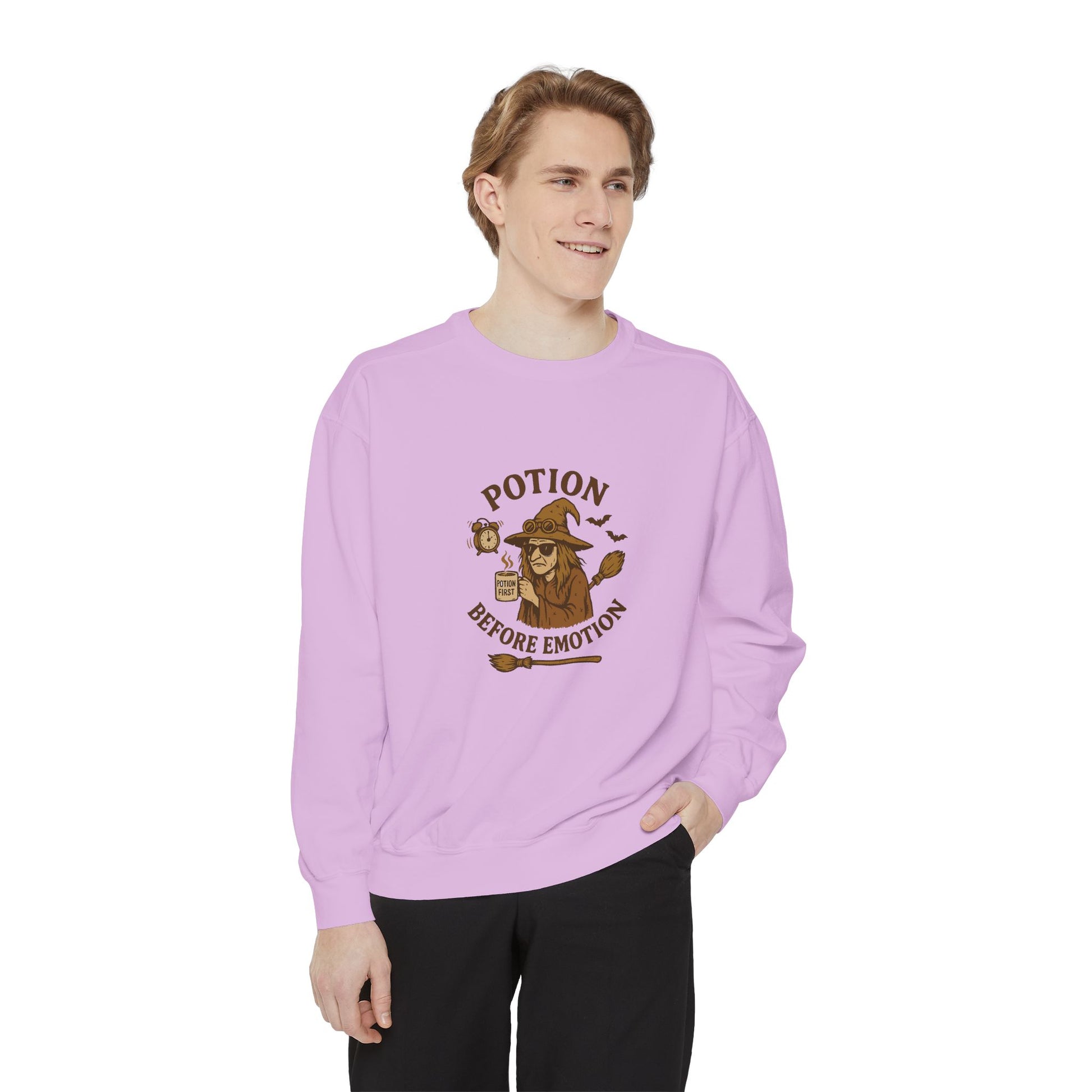 Potion Before Emotion Sweatshirt | Unisex Magical Sweatshirt for Cozy Days, Witchy Gifts, Halloween Apparel, Birthday Present, [...] - MaisonThreadory