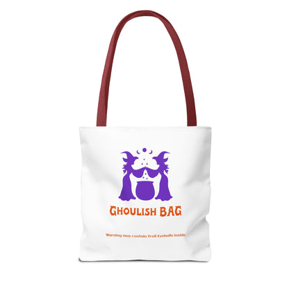 Ghoulish Tote Bag - Spooky Halloween Carryall, Trick-or-Treat Bag, Witchy Gift, Ghoul Tote for Fall, Party Essential - MaisonThreadory