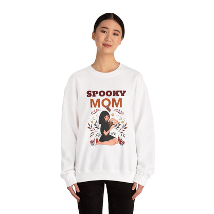 Spooky Mom Sweatshirt | Unisex Crewneck | Halloween Apparel | Gift for Moms | Cozy Fall Fashion | Cute Sweatshirt - MaisonThreadory