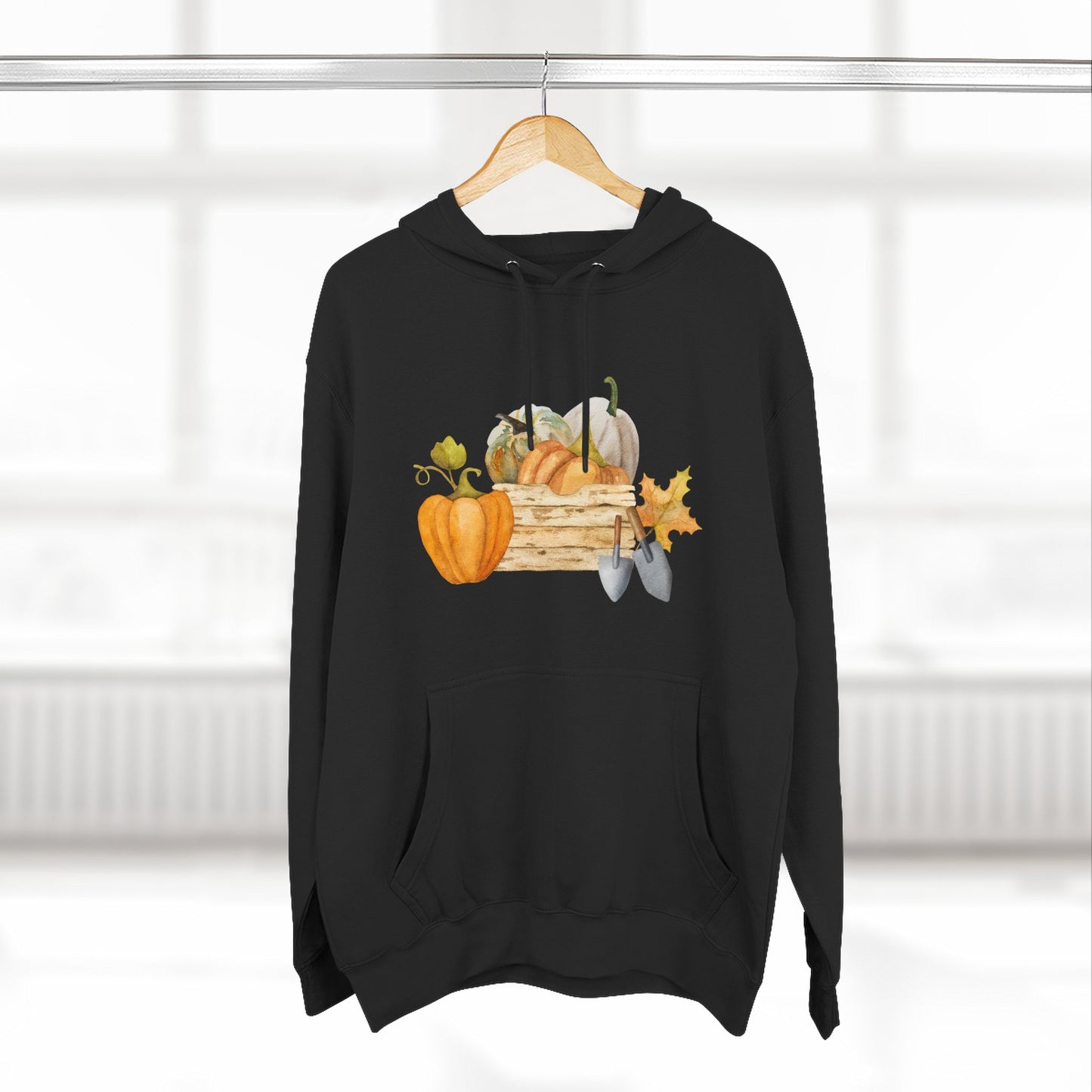 Autumn Harvest Fleece Hoodie, Cozy Fall Sweatshirt, Pumpkin Hoodie, Seasonal Apparel, Gift for Thanksgiving