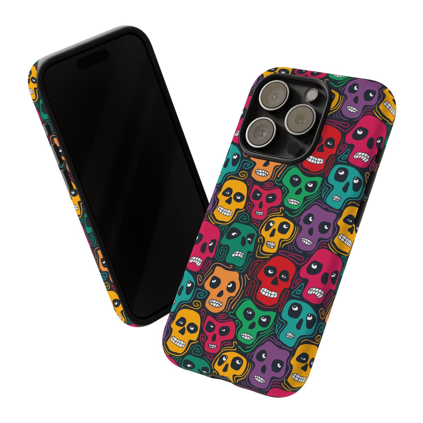 Phone Case, Day of the Dead Tough Case Phone, Mexican Skull Phone Cover, Floral Skeleton Phone Protector, Sugar Skull iPhone Case, Tough