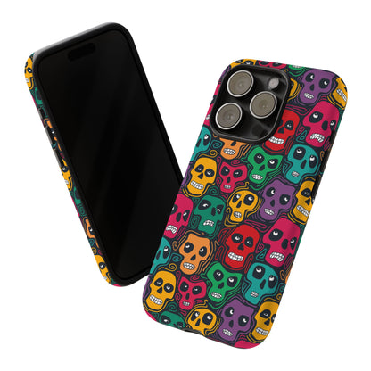 Phone Case, Day of the Dead Tough Case Phone, Mexican Skull Phone Cover, Floral Skeleton Phone Protector, Sugar Skull iPhone Case, Tough
