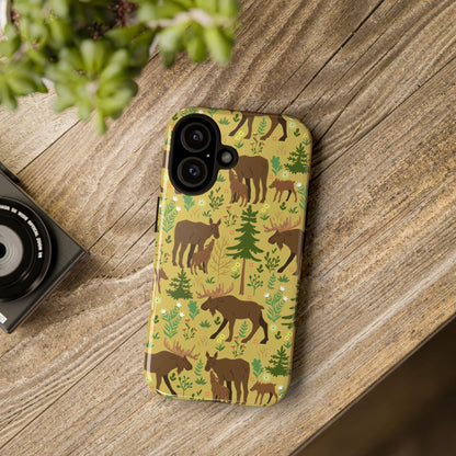 Moose Phone Case - Nature Lover's Accessory, Gifts for Outdoorsy Friends, Wildlife Decor, Eco-Friendly Cover, Forest Adventure Gear - MaisonThreadory