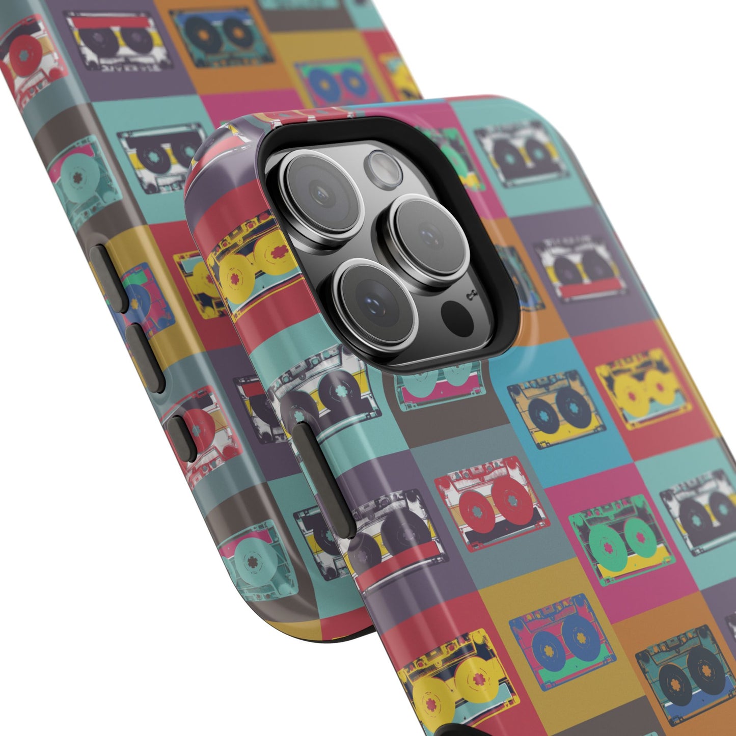 Retro Cassette Tape Phone Case, Vintage Style Tough Case, Music Lover Gift, Funky Tech Accessory, Fun Phone Cover