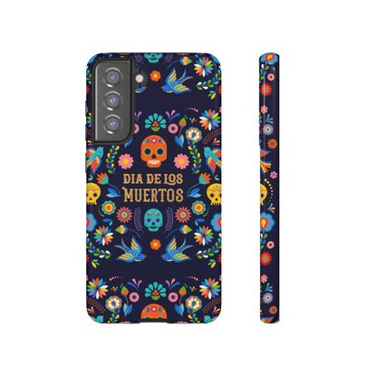 Colorful Dia de los Muertos Phone Case, Skull Design, Floral Phone Cover, Sugar Skull Accessories, Day of the Dead Gift