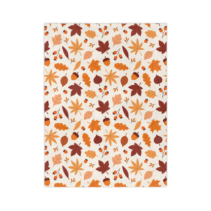 Cozy Fall Blanket - Soft Velveteen Microfiber Blanket for Home Decor, Autumn Gift, Seasonal Cozy Nights, Perfect for Snuggling - MaisonThreadory