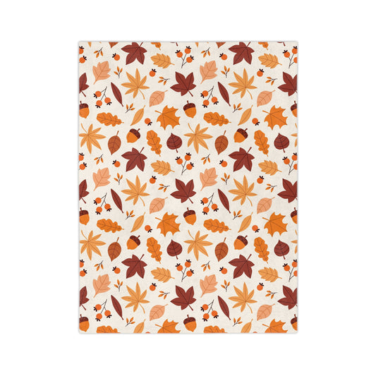 Cozy Fall Blanket - Soft Velveteen Microfiber Blanket for Home Decor, Autumn Gift, Seasonal Cozy Nights, Perfect for Snuggling - MaisonThreadory