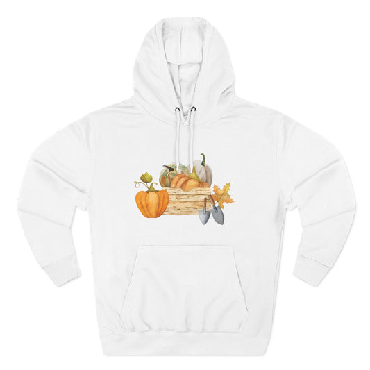 Autumn Harvest Fleece Hoodie, Cozy Fall Sweatshirt, Pumpkin Hoodie, Seasonal Apparel, Gift for Thanksgiving