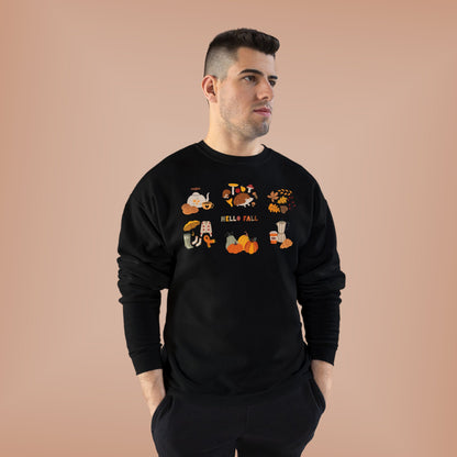 Cozy Fall Sweatshirt - Hello Fall Design, Unisex Fall Apparel, Eco-Friendly Sweater, Perfect for Autumn Celebrations, Gift for Nature Lovers - MaisonThreadory