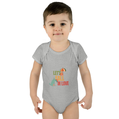 Autumn Baby Bodysuit - Let's Fall in Love, Cute Infant Outfit, Seasonal Gift, Baby Shower Present, Little One's Fall Fashion - MaisonThreadory