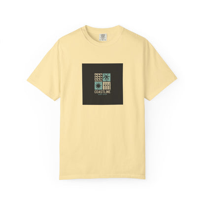 Coastline T-Shirt, Unisex Garment-Dyed Tee, Casual Summer Wear, Coastal Vibes, Beach Day Apparel, Vacation Essential - MaisonThreadory
