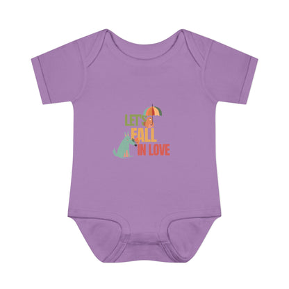 Autumn Baby Bodysuit - Let's Fall in Love, Cute Infant Outfit, Seasonal Gift, Baby Shower Present, Little One's Fall Fashion - MaisonThreadory