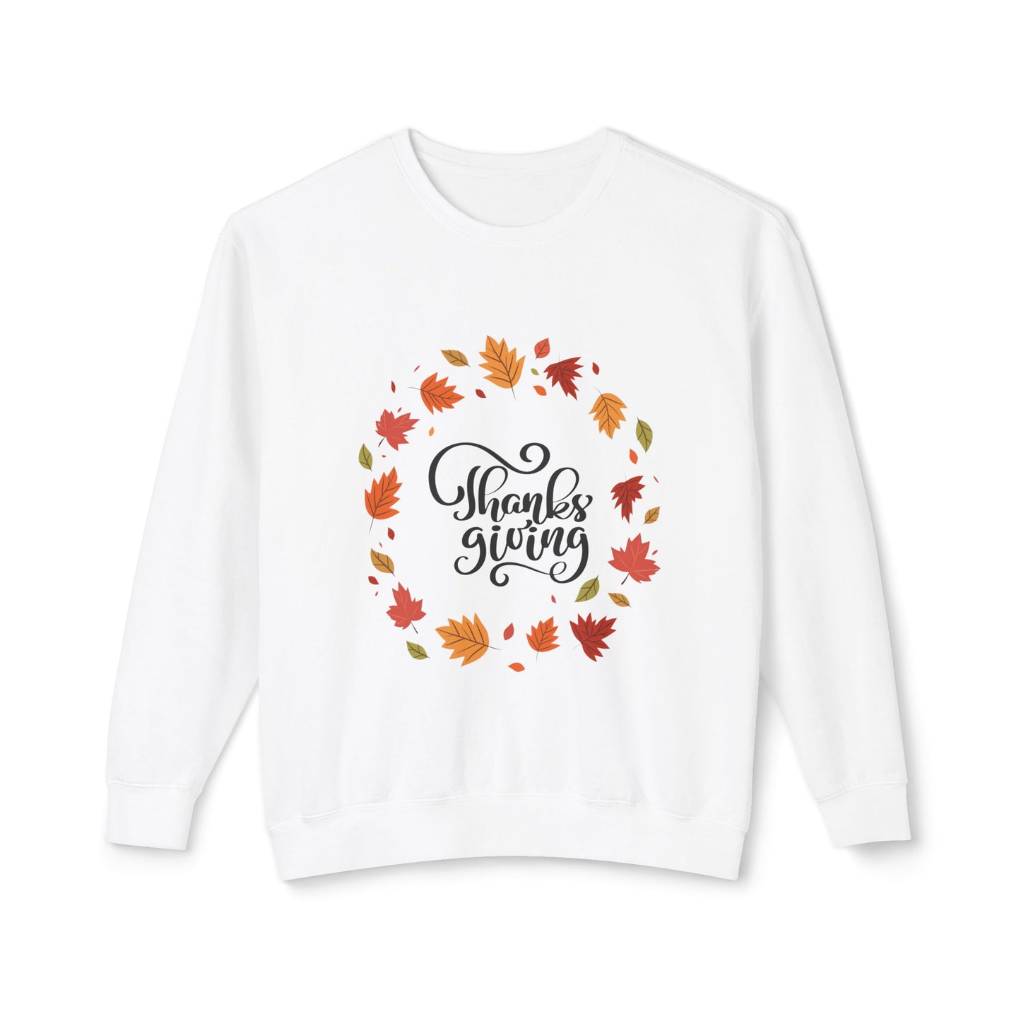 Thanksgiving Lightweight Crewneck Sweatshirt, Cozy Fall Apparel, Autumn Fashion, Gift for Her, Seasonal Style - MaisonThreadory