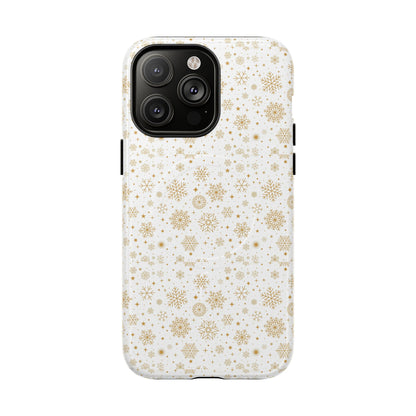 Festive Snowflake Phone Cases for Winter, Holiday Gift, Sleek Design, Winter Accessories, Durable Protection - MaisonThreadory