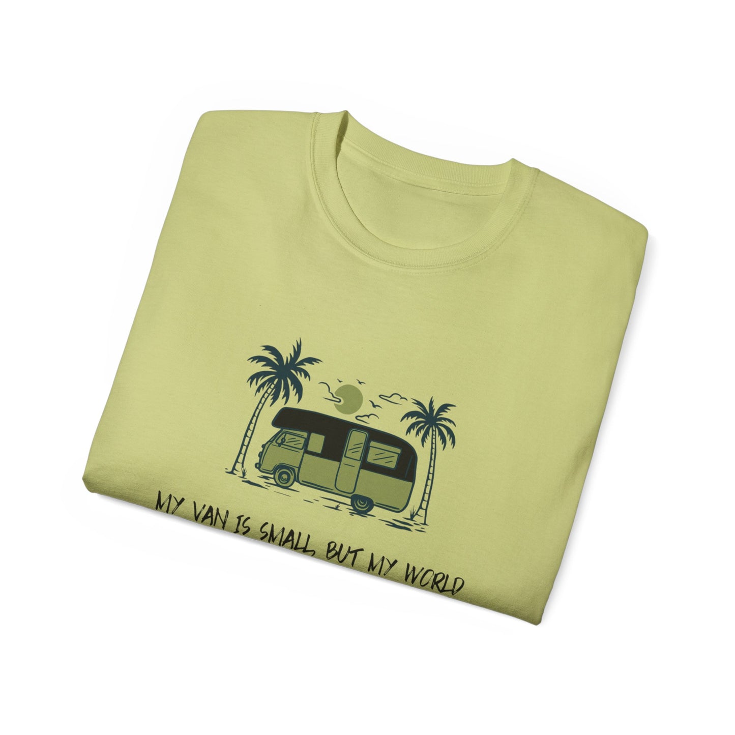 Vast World Van Tee, Travel T-Shirt, Adventure Tee, Camping Gift, Road Trip Shirt, Nature Lover Apparel - MaisonThreadory