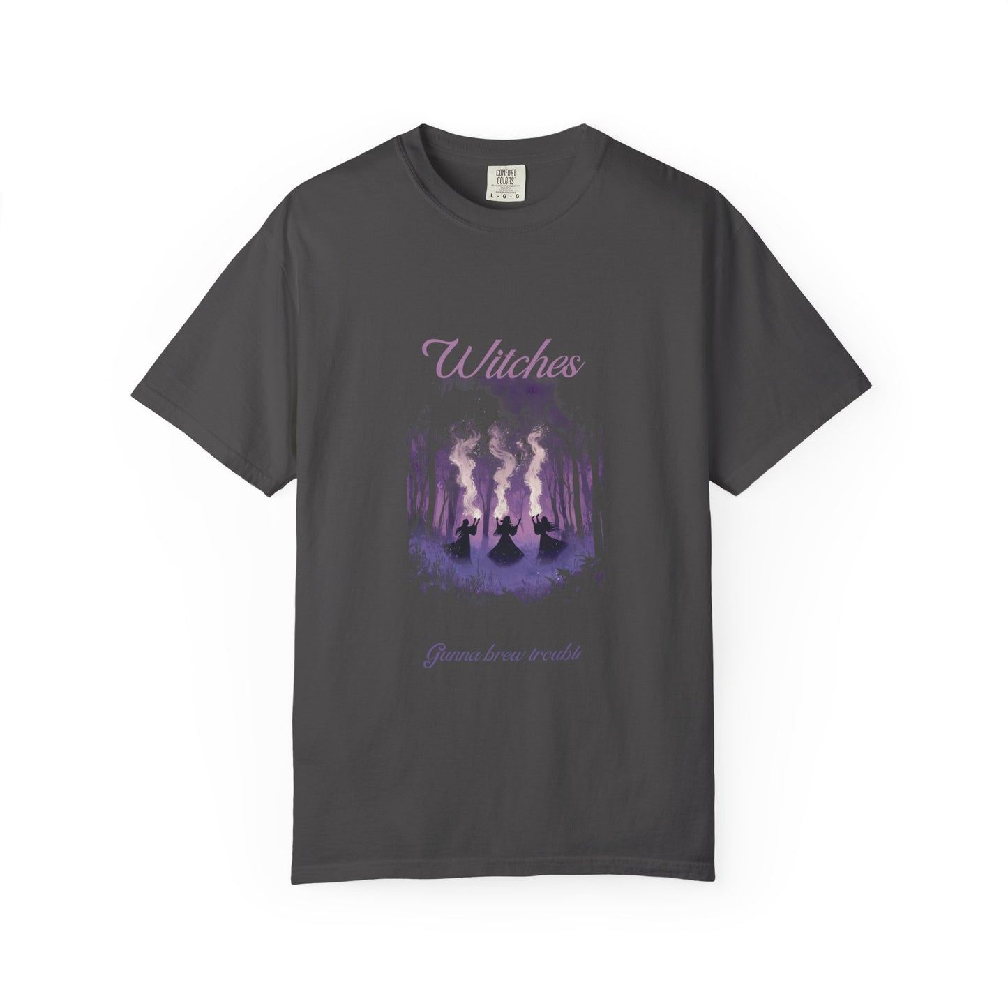 Witches Garment-Dyed T-Shirt | Mystical Apparel for Halloween, Witchy Vibes, Unique Gift, Casual Wear - MaisonThreadory