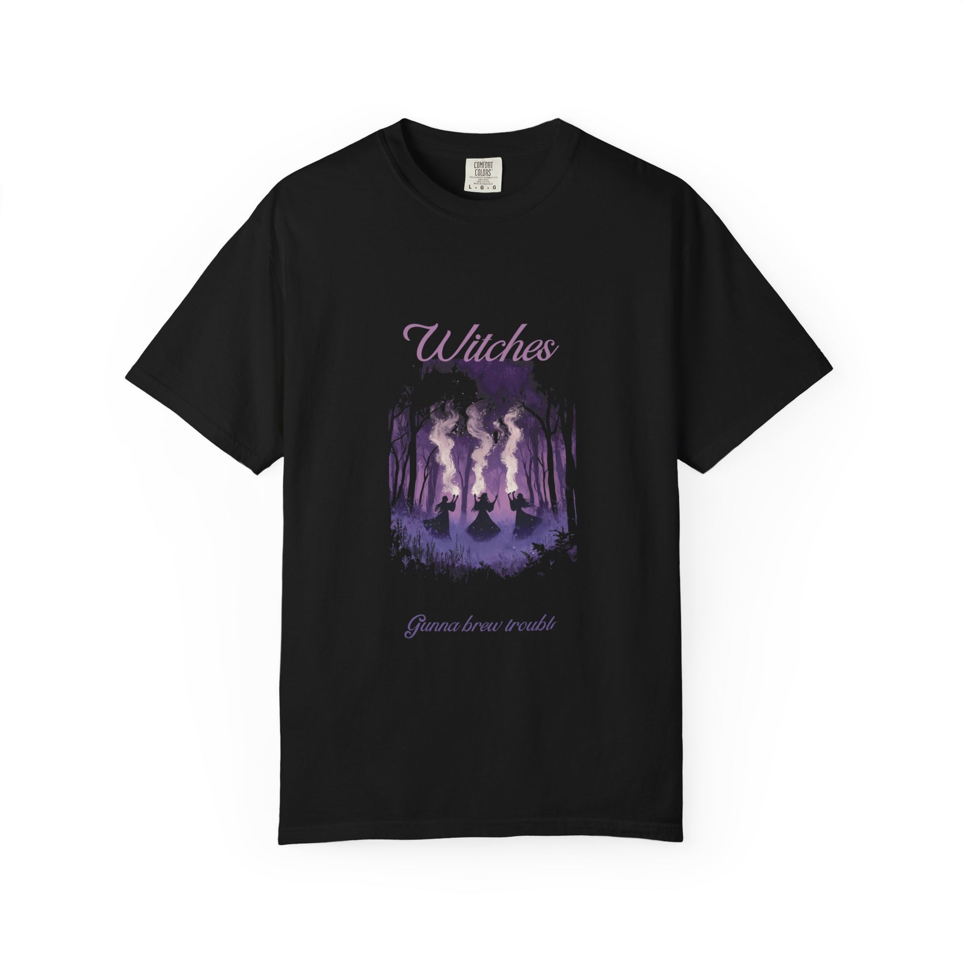 Witches Garment-Dyed T-Shirt | Mystical Apparel for Halloween, Witchy Vibes, Unique Gift, Casual Wear - MaisonThreadory