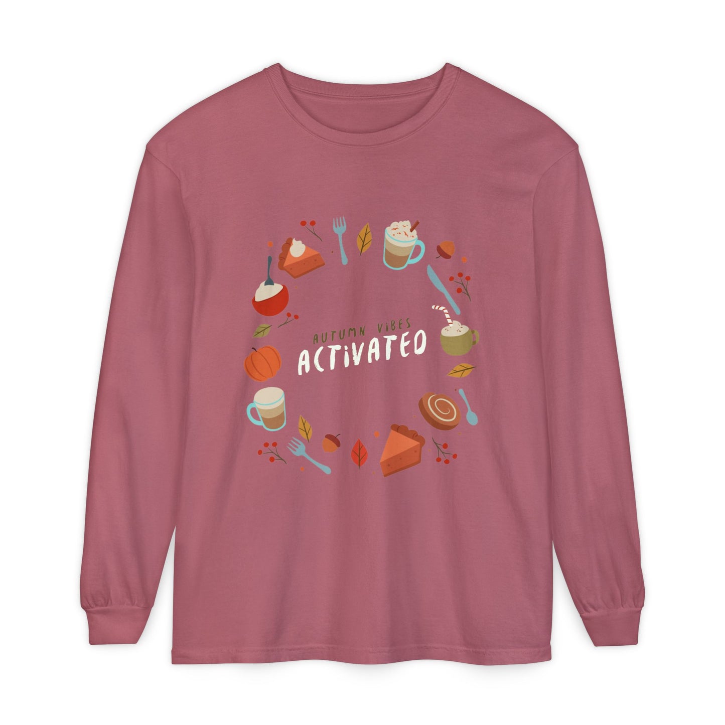 Autumn Vibes Long Sleeve T-Shirt, Cozy Fall Shirt, Unisex Fall Apparel, Thanksgiving Gift, Seasonal Fashion - MaisonThreadory