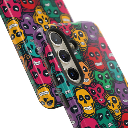 Phone Case, Day of the Dead Tough Case Phone, Mexican Skull Phone Cover, Floral Skeleton Phone Protector, Sugar Skull iPhone Case, Tough