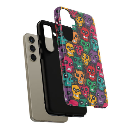 Phone Case, Day of the Dead Tough Case Phone, Mexican Skull Phone Cover, Floral Skeleton Phone Protector, Sugar Skull iPhone Case, Tough