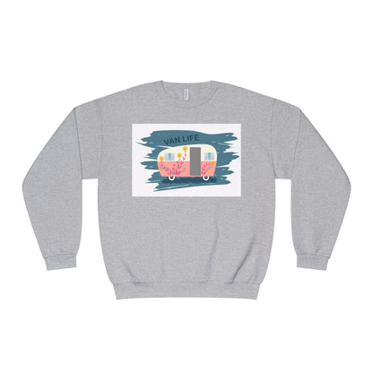 Van Life Sweatshirt, Cozy Crewneck for Adventure Lovers, Travel Apparel for Road Trips, Perfect Gift for Campers & Van Enthusiasts - MaisonThreadory