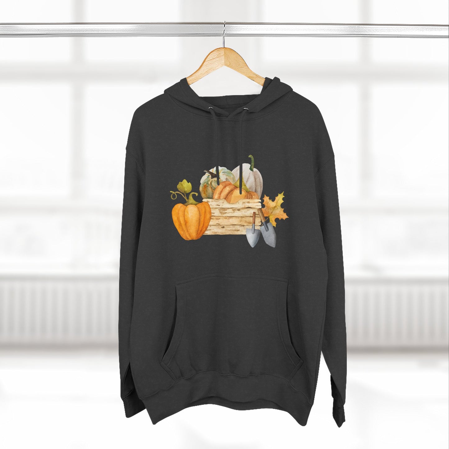 Autumn Harvest Fleece Hoodie, Cozy Fall Sweatshirt, Pumpkin Hoodie, Seasonal Apparel, Gift for Thanksgiving