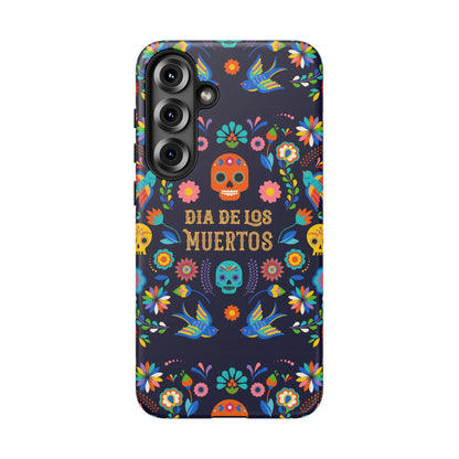Colorful Dia de los Muertos Phone Case, Skull Design, Floral Phone Cover, Sugar Skull Accessories, Day of the Dead Gift