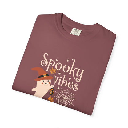 Spooky Ghost T-Shirt, Halloween Apparel, Unisex Tee, Fall Fashion, Cute Ghost Design, Perfect for Autumn Celebrations - MaisonThreadory