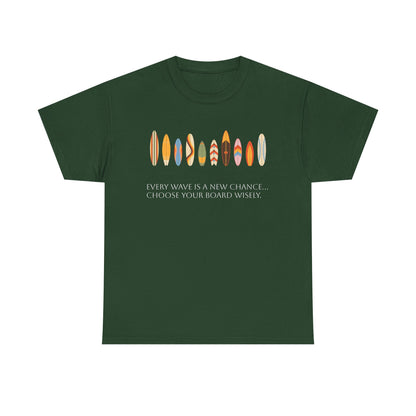 Surf Vibes Unisex Heavy Cotton Tee | Chill Beachwear, Casual Summer Shirt, Gift for Surf Lovers, Vacation Outfit, Everyday Wear - MaisonThreadory