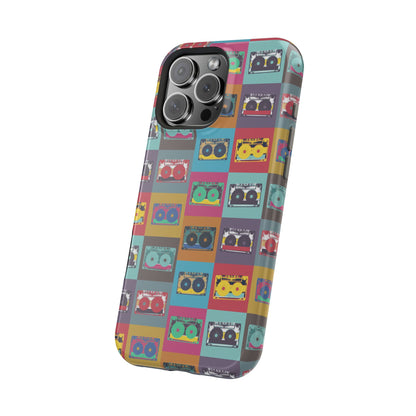Retro Cassette Tape Phone Case, Vintage Style Tough Case, Music Lover Gift, Funky Tech Accessory, Fun Phone Cover