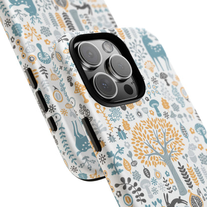 Nature-Inspired Phone Case, Durable Protective Cover, Bohemian Phone Accessory, Symbol of Strength, Eco-Friendly Gift