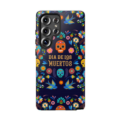 Colorful Dia de los Muertos Phone Case, Skull Design, Floral Phone Cover, Sugar Skull Accessories, Day of the Dead Gift