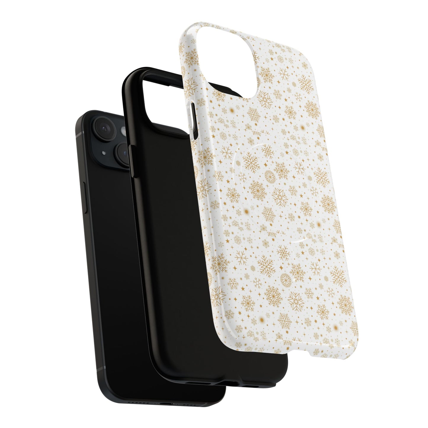 Festive Snowflake Phone Cases for Winter, Holiday Gift, Sleek Design, Winter Accessories, Durable Protection - MaisonThreadory