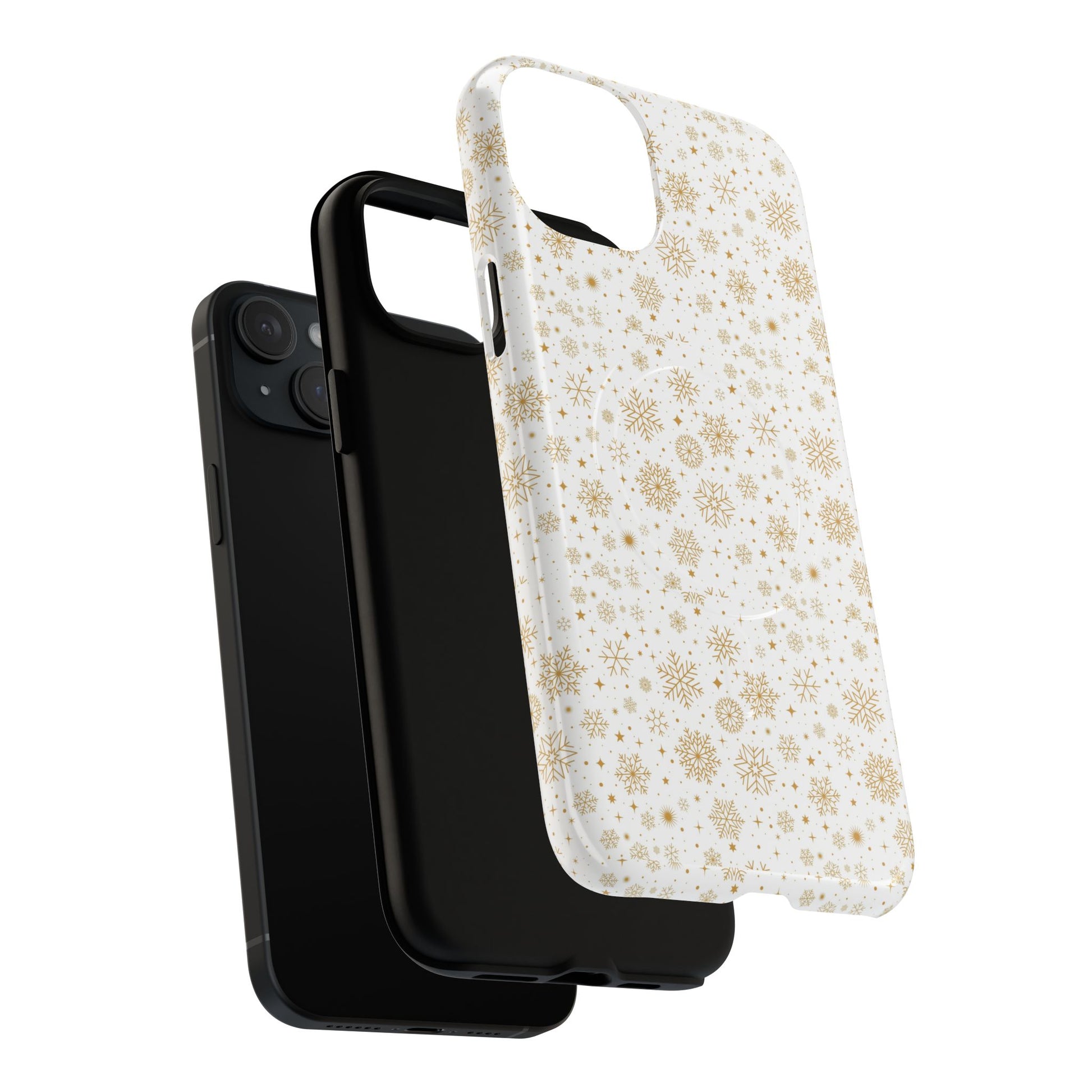 Festive Snowflake Phone Cases for Winter, Holiday Gift, Sleek Design, Winter Accessories, Durable Protection - MaisonThreadory