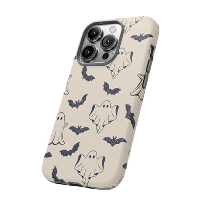Halloween Phone Case, Ghosts and Bats, Cute Phone Cover, Spooky Accessories, Fall Decor, Gifts for Her, Halloween Party - MaisonThreadory
