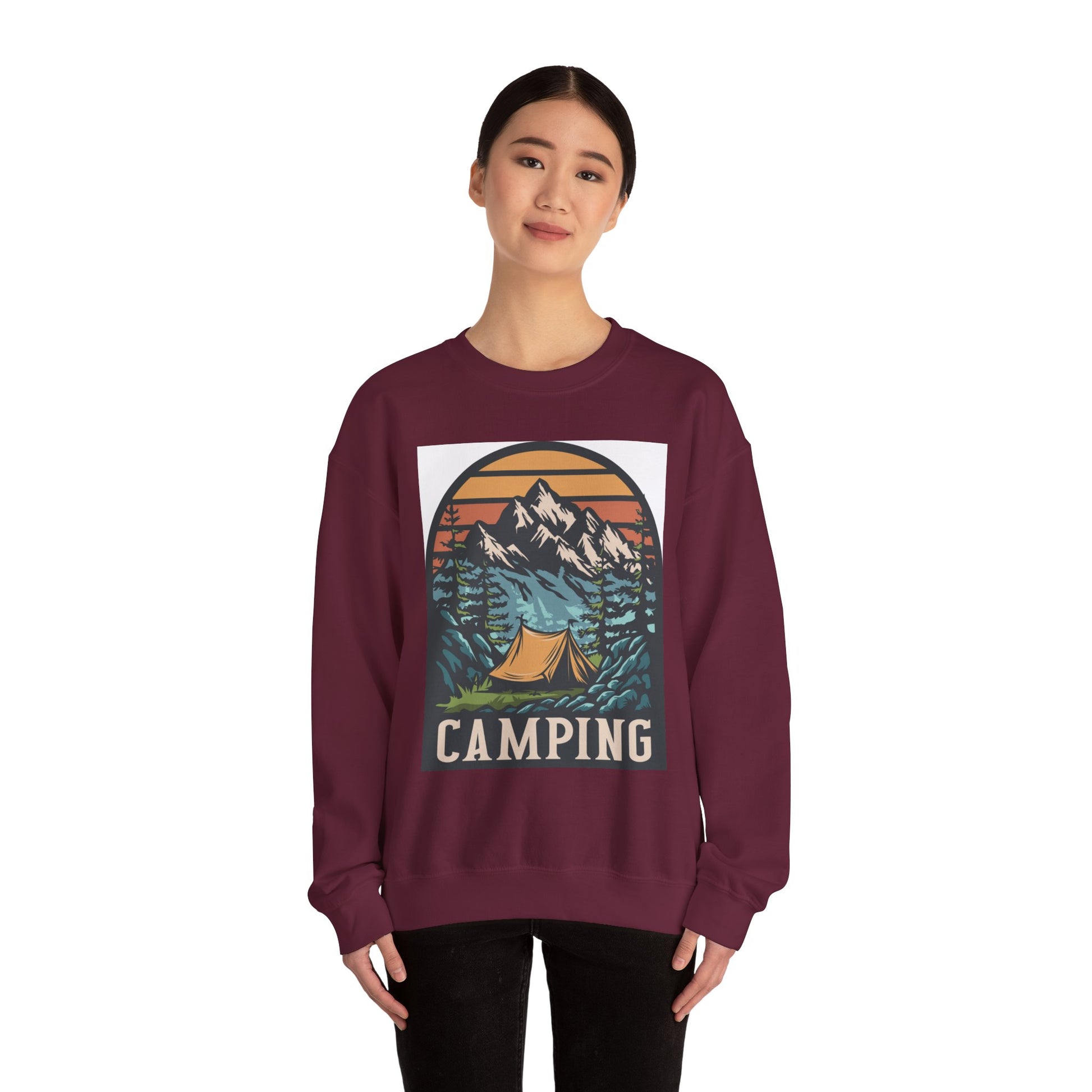 Camping Adventures Unisex Sweatshirt - Cozy Outdoor Gear, Nature Lover Gift, Hiking Apparel, Travel Essential, Campfire Style - MaisonThreadory