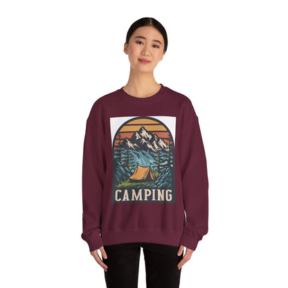 Camping Adventures Unisex Sweatshirt - Cozy Outdoor Gear, Nature Lover Gift, Hiking Apparel, Travel Essential, Campfire Style - MaisonThreadory