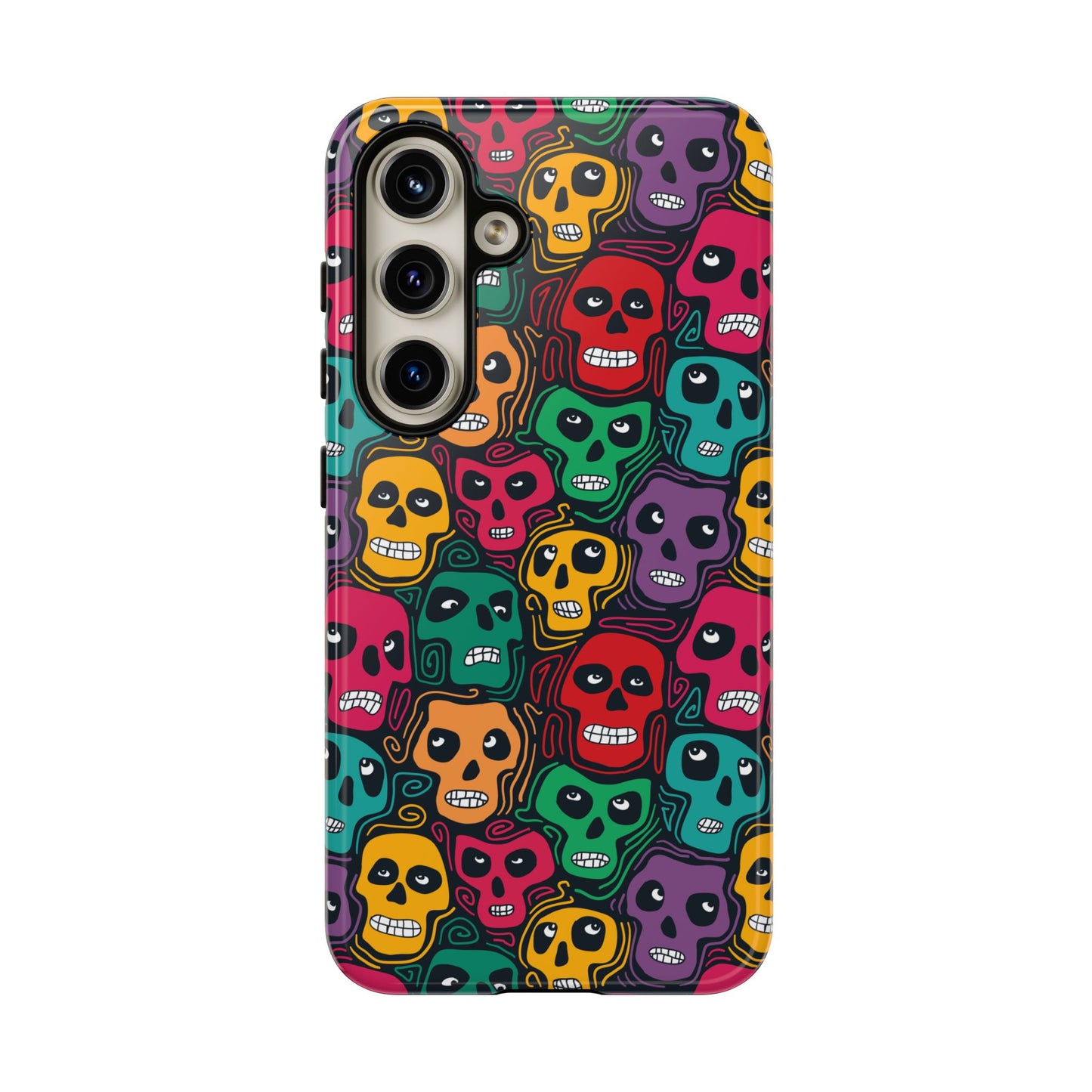 Phone Case, Day of the Dead Tough Case Phone, Mexican Skull Phone Cover, Floral Skeleton Phone Protector, Sugar Skull iPhone Case, Tough