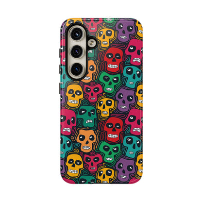 Phone Case, Day of the Dead Tough Case Phone, Mexican Skull Phone Cover, Floral Skeleton Phone Protector, Sugar Skull iPhone Case, Tough