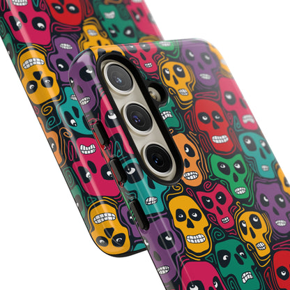 Phone Case, Day of the Dead Tough Case Phone, Mexican Skull Phone Cover, Floral Skeleton Phone Protector, Sugar Skull iPhone Case, Tough