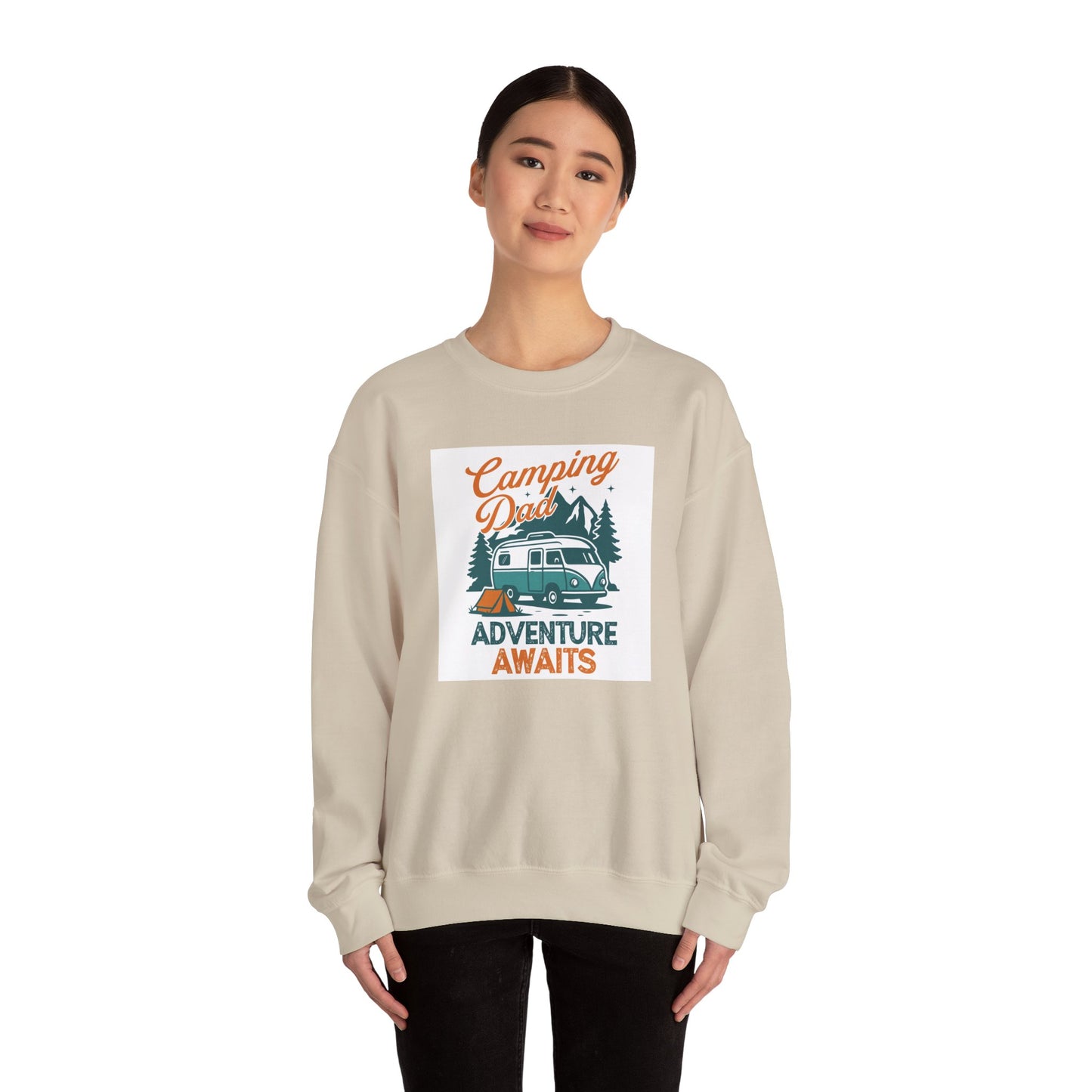 Unisex Camping Adventure Sweatshirt, Cozy Outdoor Apparel, Gift for Dads, Camping Enthusiasts, Father's Day, Weekend Getaway - MaisonThreadory