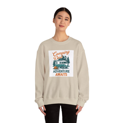 Unisex Camping Adventure Sweatshirt, Cozy Outdoor Apparel, Gift for Dads, Camping Enthusiasts, Father's Day, Weekend Getaway - MaisonThreadory